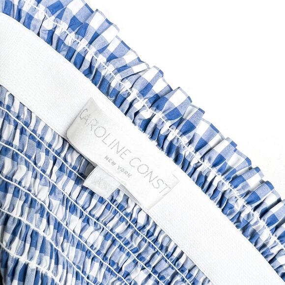 Caroline Constas Appolonia Plaid Off the Shoulder Smocked Top - Picture 10 of 16